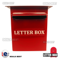 Letter Box Mail Box Post Box High Quality Wall Mounted - Dark Red. 