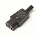 1Pcs Durable Male Female AC Plug Socket 3 Pin IEC 320 Straight AC Power Connector C13 C14 10A 250V Rewirable Power Connector. 