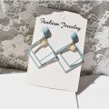 New 2025 Hollow Square Earrings  Female. 