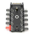Hei mei Fan Hub 4‑Pin PWM Integrated Power Supply Adapter Cable 1 to 10 Splitter for CPU Cooling. 