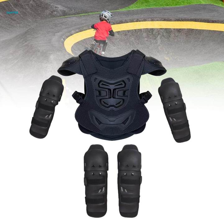 5x Kids otorcycle Full Body Protective Gear with Knee Elbow Pads for Skateboard Outdoor