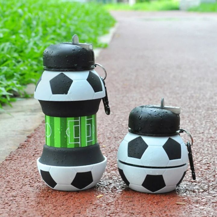 Mifoci 6-Pack Collapsible Soccer Ball Water Bottles - 19 Oz Silicone Sports Bottles For Kids, Teams, Or Gifts - View #5