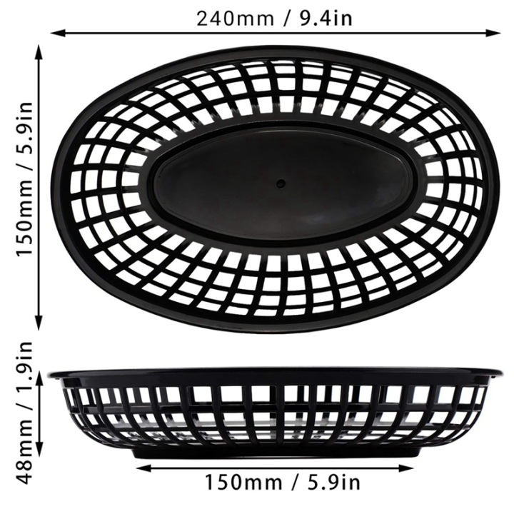 24Pcs%20Plastic%20Basket%20Serving%20Tray%20French%20Fries%20Basket%20Oval%20Fast%20Food%20Tray%20Restaurant%20Bar%20Food%20Tray%20Fries%20Food%20Service%20Tray%20Black%20-%20Image%207