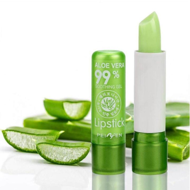 Kiss Beauty Aloe Vera Moisturizing Lip Balm Water Embellish Soothe Color Lipstick 1.8g