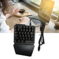 One Handed Keyboard, USB Wired 35 Keys Gaming Keypad for Work. 