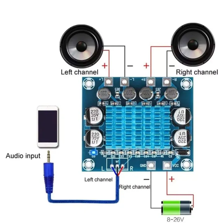 TPA3110%20DC%208-26V%203A%2030W+30W%202.0%20Channel%20Class%20D%20Digital%20Audio%20Power%20Amplifier%20Board%20MP3%20XH-A232%20Module%20Sound%20Recorder%20and%20Sound%20Circuit%20Electronic%20Hobby%20Kit%20-%20Image%203