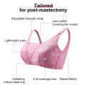 Aweisuan Luxury 2229 Mulberry Silk Mastectomy Bra Pocket Underwear for Silicone Breast Prosthesis Breast Cancer Women Artificial Boobs. 