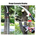 Double Side Pruning Saw Curved Blade Hand Saw | Professional Pruning Saw with Hook Rust Resistance Sharp Teeth Blades |With Rubber Grip Handle. 