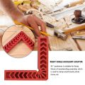 90 Degree Right-Angle Ruler Plastic Woodworking Right Angle Auxiliary Positioner Carpenter Square Rulers Measuring Tools. 