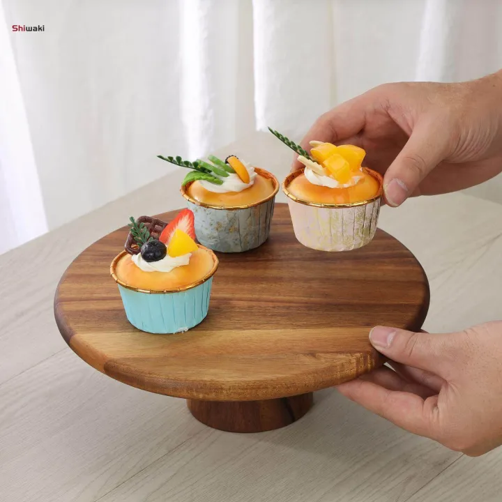 Wood%20Cake%20Stand%20Serving%20Platter%20High%20Pedestal%20for%20Cakes%20Pies%20Desserts%20Display%20and%20Serve,%20Centerpieces%20Birthday%20Wedding%20Occassion%20Use%20-%20Image%205