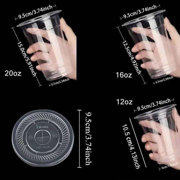 Clear%20Disposable%20Plastic%20Cup%20with%20Lid%20Perfect%20for%20Weddings%20Birthdays%20Parties%20Camping%20Smoothies%20Milkshakes%20Coffee%20Cold%20Drinks%20-%20Image%202