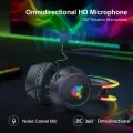 ONIKUMA X15 Pro Over-Ear Headphones Gaming Headset Wired Cancelling Earphones Pink Cat Ears Rgb Light With Mic For PC PS4Headphone Stand Aluminum FREE. 