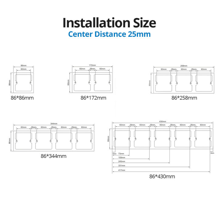 Wallpad%20White%20Glass%20Panel%20Wall%20Switch%20Function%20Key%20Only%20DIY%20Free%20Combination%2052*52mm%201%202%203%204%205%20Multiple%20Frame%20-%20Image%207