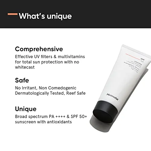 Minimalist%20Sunscreen%20SPF%2050%20PA++++%20%7C%20Clinically%20Tested%20in%20US%20(In-Vivo)%20%7C%20Lightweight%20with%20Multi-Vitamins%20%7C%20No%20White%20Cast%20%7C%20Broad%20Spectrum%20%7C%20For%20Women%20&%20Men%20%7C%2050g(FROM%20INCDIA)JEZ%20-%20Image%204