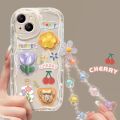 3D Rabbit Phone Chain Lanyard Clear Soft Case For Xiaomi Redmi Note 12 4G 11 10 Pro 11S 12S 9 Redmi 13C 12C 9C 9A 9 10 A1 A2 Plus Cartoon Phone Casing Shockproof TPU Silicone Cover. 