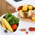 Rice Washer Strainer Bowl Stainless Steel Rice Washing Bowl Rice Colander Fruit and Vegetable Strainer Kitchen Tool A. 