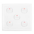5 Gang 1 Way Switch Kevilton White | Life Time Warranty | Kevilton Brand. 