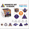 3D Changeable Magnetic Magic Cube, Shape Shifting Box Fidget Toy - Magnetic Magic Cube - L R B. 