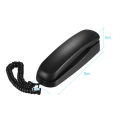 Mini Desktop Corded Landline Phone Fixed Telephone Wall Mountable Supports Mute/ Pause/ Hold/ Reset/ Flash/ Redial Functions for Home Hotel Office Bank Call Center. 