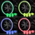 DeoDap Luminous Wheels Car Tire Valve Stem Caps, Glow Luminous at Night, Air Caps Cover Fluorescent, Illuminated Auto Car Wheel Valve Stem Caps Cover for SUV, Motorcycles, Truck. 