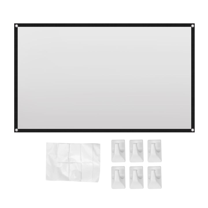 Home Projector Screen Creases Projector Screen for Home Theater White Foldable Anti-Crease (60Inch ...