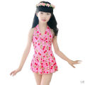 Five-Piece Primary School Student Swimsuit Children Girl Swimwear Girls Middle and Big Children Girls Kindergarten Split Swimsuit. 