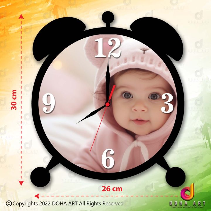 Customized Baby Photo Wall Clock, Birthday Gift ETC | Daraz.lk
