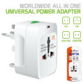 All-in-One International Travel Power Adapter Compact Durable Electricity Adapter with Built-in Surge Protection Shutter Safety and Power Light Indicator Travel Adapter Universal Adaptor Multi Socket Power Charger Electric Power Connector. 