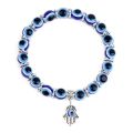 Blue Eye Resin Temperament Casual Hip Hop Series Personality Fatima Palm Devil Eyeball Bracelet Party Date. 