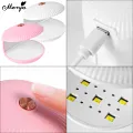 Monja 18W 5Leds Mini LED Nail Dryer Portable Seashell Shape USB Nail UV Lamp Nail Gel Polish Quick Drying Nail Lamp DIY Cure Machine Nail Art Tools. 