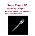100 pcs of 5mm Clear LED Assortment Kit. 