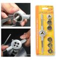 8PCS/Set Handheld Metric Screw Die Set, M3-M12 Wrench Bearing Steel Coarse Thread External Thread Cutting Tapping Hand Tool Kit. 