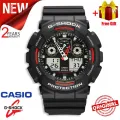 (Ready Stock) G- Sport  Shock GA110 Men Watch Sport Watch Dual Time Display Water Resistant Shockproof and Waterproof World Time LED Auto Light Sports Wrist Watches GA-100-1A4. 