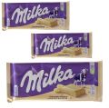 Milka White Chocolate 100g x3  Made in Italy by Italian Mart. 