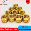 Knurled Brass Nuts M3 Thread Heat Set IUB IUC for Printing 3D Accessories Parts Support 50PCS. 
