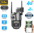 G6 Dual 5Mp | WiFi HD Wireless Dual lens CCTV Camera 360 view with HD Infrared Night Vision Indoor/Outdoor. 