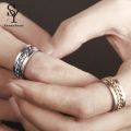 Sunny Exquisite Men Colorful Chain Punk Stainless Steel Spinner Wedding Band Ring. 