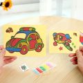Handmade sand painting Kids color sand painting set DIY creative handmade materials Color painting Prizes for elementary school students Children's art tools. 