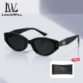 LouisWill Women Sunglasses Retro Cat’s Eye Sunglasses Narrow Frame Fashion Summer Sunglasses UV400 Protection Polarized Sunglasses Eyes Protection Eyewear Sun Glasses. 