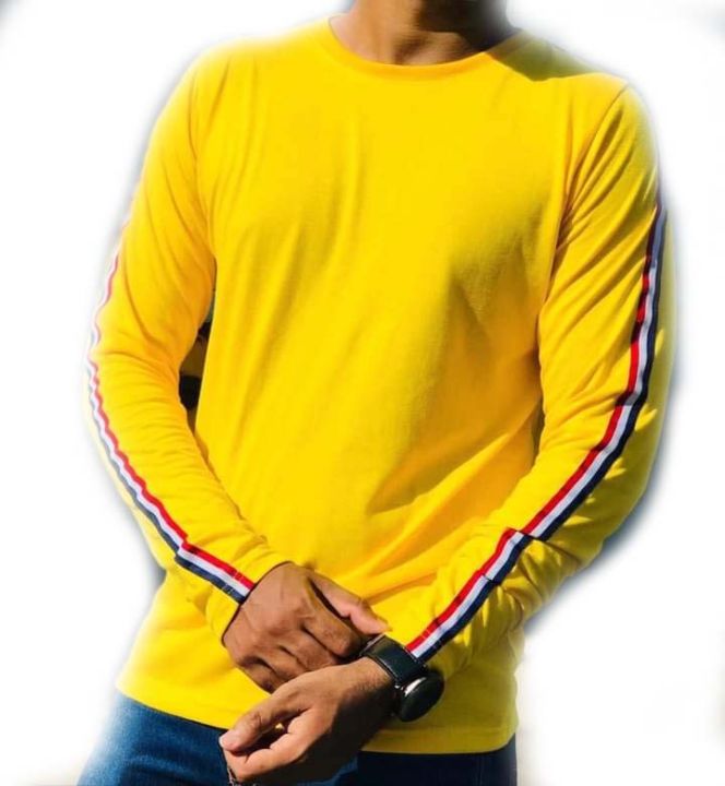 Yellow%20Color%20Long%20Sleeve%20Men's%20T%20Shirt%20New%20Style%20Material%20160GSM%20-%20Image%203