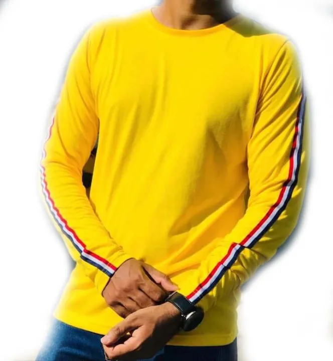 Yellow%20Color%20Long%20Sleeve%20Men's%20T%20Shirt%20New%20Style%20Material%20160GSM%20-%20Image%203