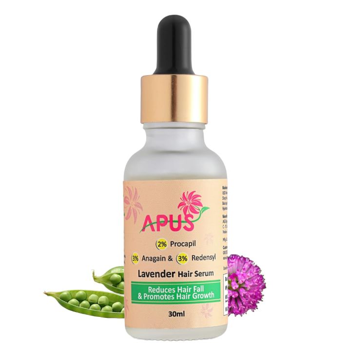 APUS Hair Growth Serum - 3% Redensyl, 3% Anagain, 2% Procapil, Lavender ...