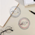 【ZIME】All Circular 10cm 360 Degree Pointer Protractor Ruler Angle Finder Random. 