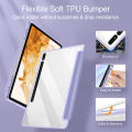 Case For Samsung Galaxy Tab S9 S8 S7 Plus FE 12.4 11 Clear Back Cover Pencil Holder For Tab A9 A8 S6 Lite Hard Acrylic Cover. 