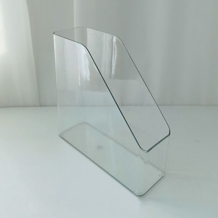 Display Stand Transparent Desk Folder Storage Bin PET Vertical File ...