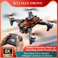 K12 Max Drone RC 8K HD Camera Brushless Motor 360° Obstacle Avoidance With LCD Screen Foldable Quadcopter Dron RC 2024 New K12 MAX Drone 4K Professional 8K Three Camera Optical Flow Hover Wide Angle Obstacle Avoidance RC Quadcopter Drones. 