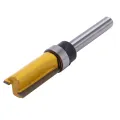3Pcs 1/4 Inch Flush Trim Router Bit Pattern Bit Top & Bottom Bearing 1/2 inch Blade Template Edge Wood Trimmer Cutter Carpenter. 