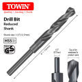 Drill Bit - Reduced Shank - 14.0mm - HSS - TOWIN. 