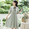 New Chinese Style Dress Women's Clothing Summer 2024 New Junior High School Student Mori Style Skirt Girl's Long Dress Super Fairy. 