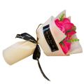 3 Heads Artificial Rose Bouquet Hand Holding Soap Flower. 